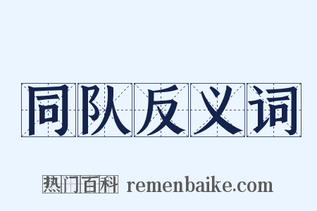 同队反义词是什么意思的图片